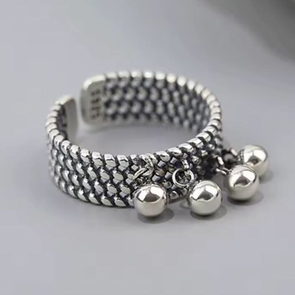 The bubble drop ring in 925 silver